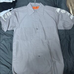 Stylish Gray Short Sleeve Button Down Shirt